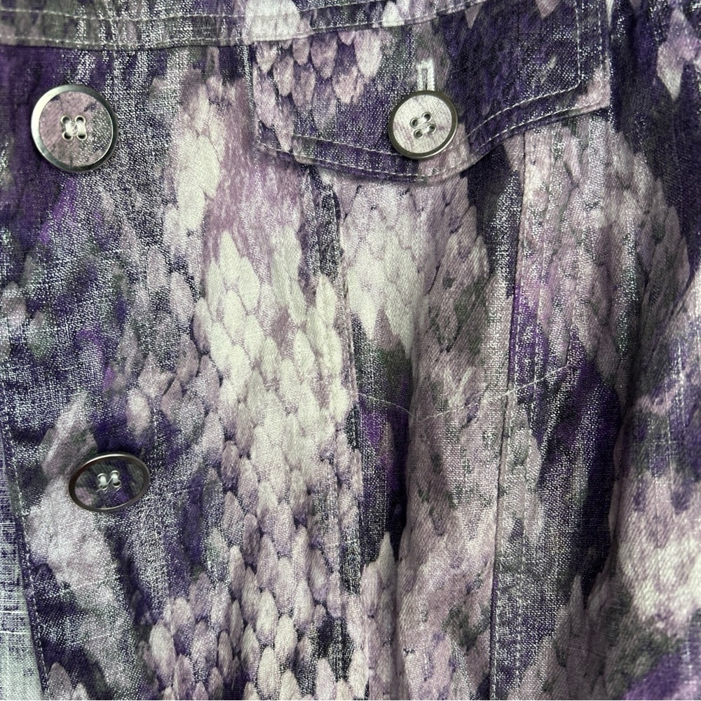 Chico's Purple And Silver Patterned Jacket - image 3